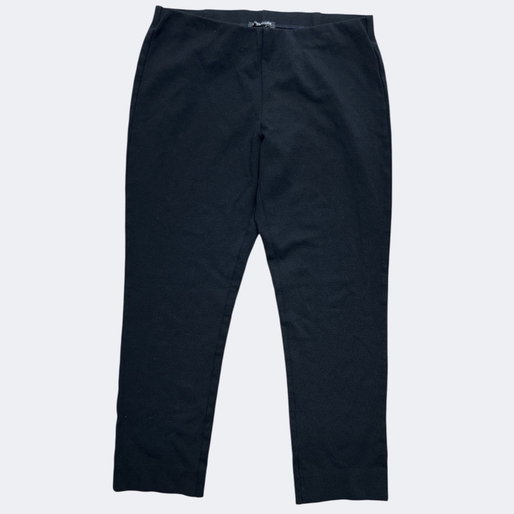 Eileen Fisher Pants Womens Petite Small Black Ponte Knit Pull On Crop Stretch‎